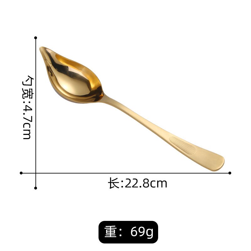 Cuchara giratoria para salsa y carne, herramienta de cocina de acero inoxidable, utensilios de cocina,:  Gold-A 1pcs