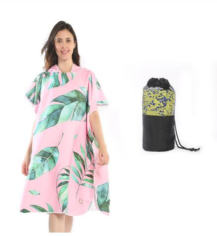 Micrfiber Quick Drying Changing Robe Swimming Surf Beach Poncho Towel Portable Soft Bath Towels With Cloak Bathrobe Home Textile: 8