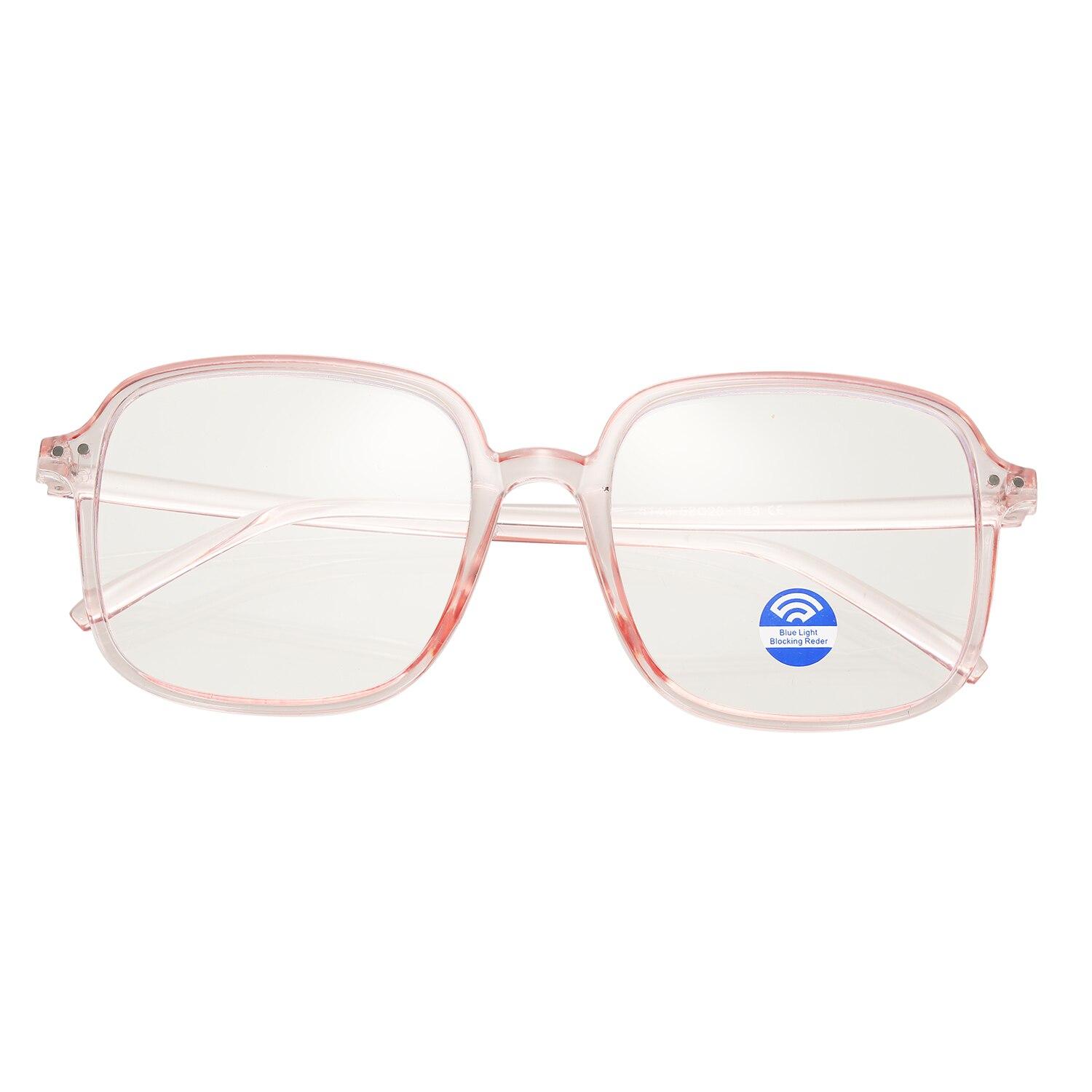 Unisex briller anti-blå lys briller ultra lys firkantede rammer briller computer briller fleksible briller læsebriller: Gennemsigtig
