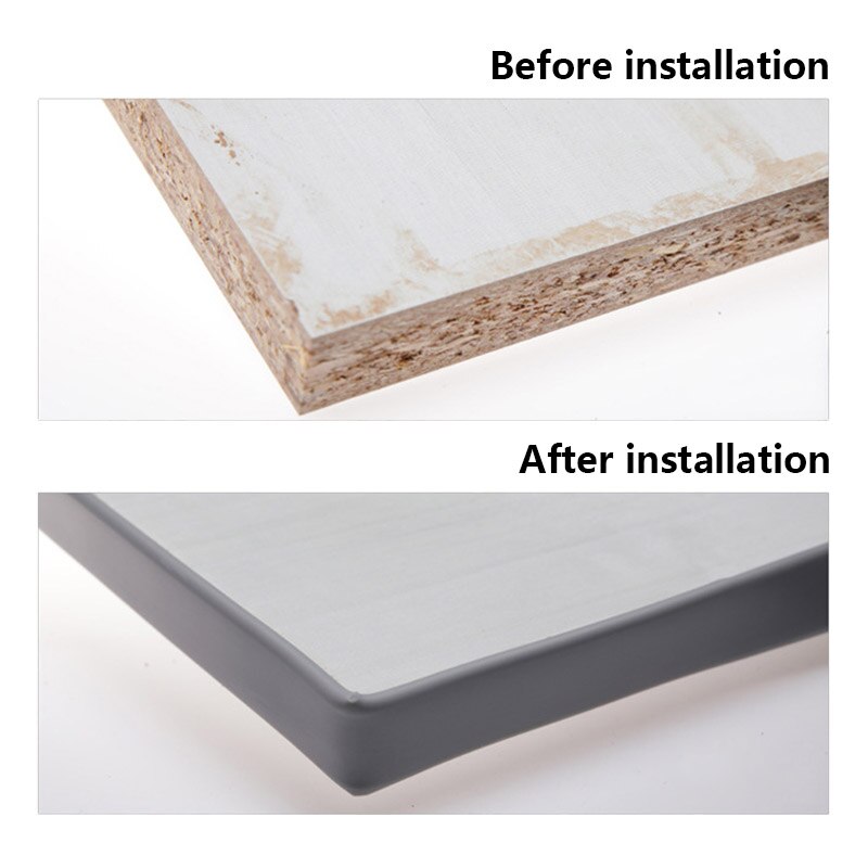 Self-Adhesive Edge Banding Tape Furniture Wood Board Cabinet Table Chair Protector Cover U-Shaped Silicone Rubber Seal Strip