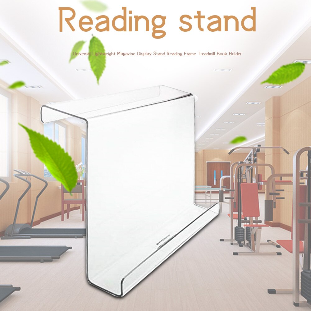 Marco de lectura para máquina de escalera de acrílico para IPad, soporte de exhibición para revistas, soporte Universal transparente para cinta de correr ligera para el hogar
