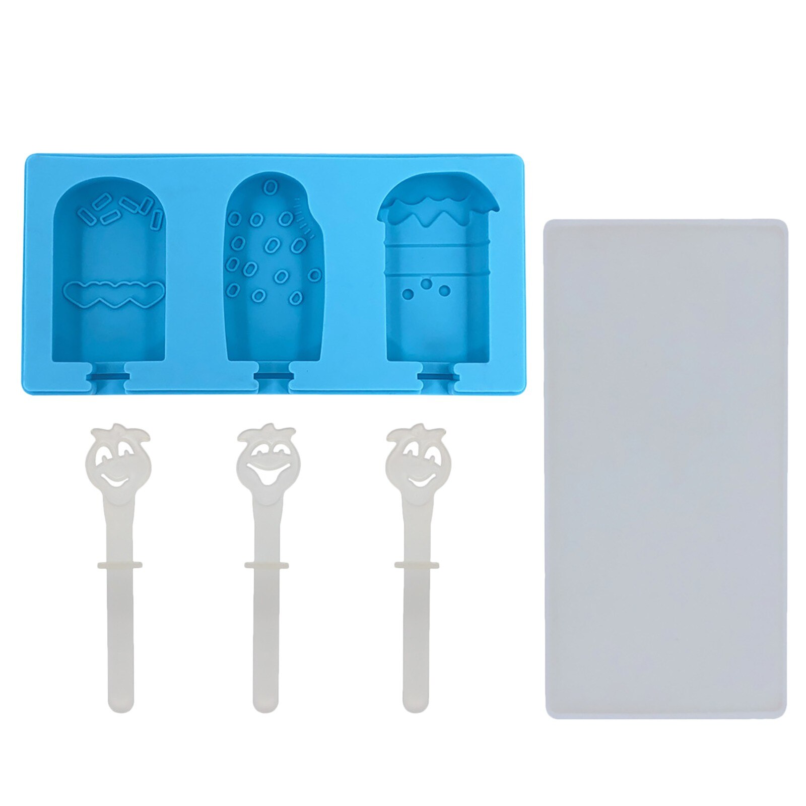 6 Cells Cute Fruit Ice Cream Mold DIY Popsicle Maker Tray Mould Summer Ice Cream Maker Frozen Ice Cube Box Making Tools