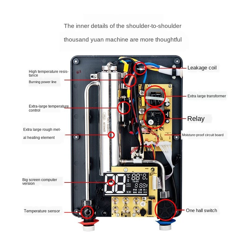 QH Dual elektrische boiler met digitale bediening (100-150 Liter) - Zwart