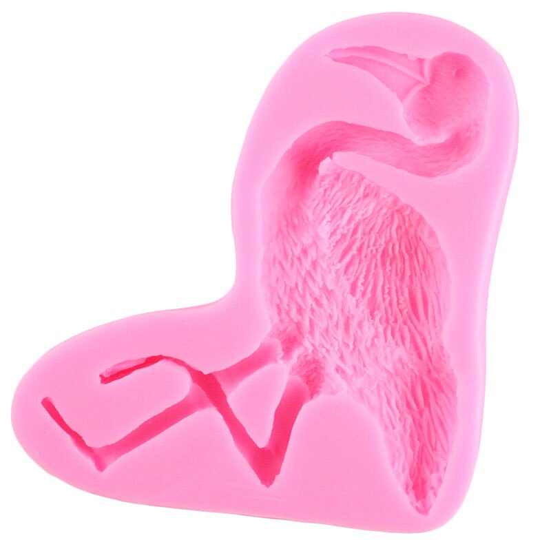 Fenicottero 3D stampo in silicone animali stampi per cioccolato stampi per torta fondente strumenti per decorare stampo in resina di argilla per caramelle da forno fai-da-te