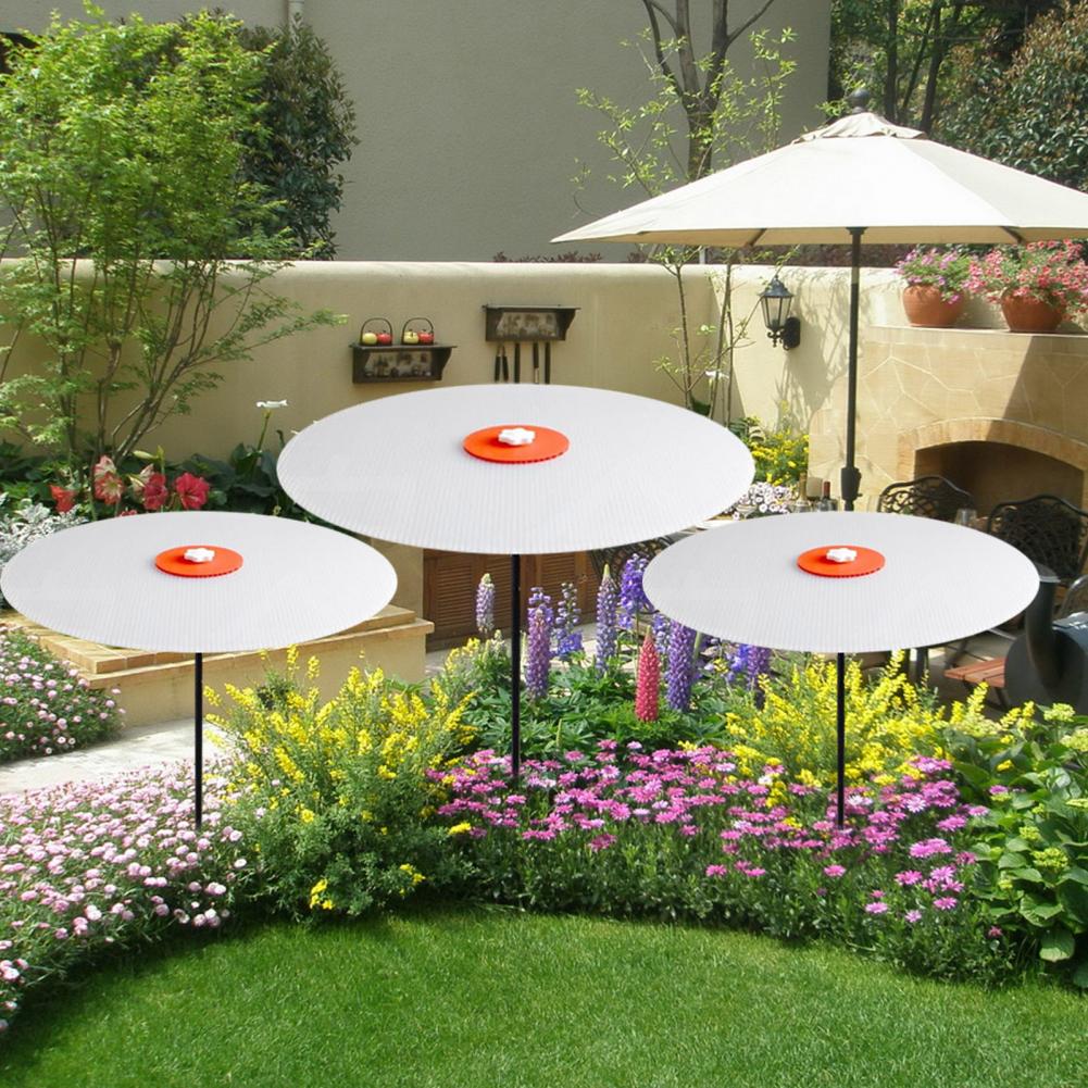 Sombrilla para plantas de 30cm, parasol con altura ajustable, impermeable, reutilizable, para exteriores, disco de sombra para plantas
