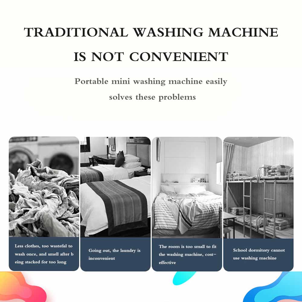 Przenośna mini pralka ultradźwiękowa turbina pralka składany kształt wiadra ubrania robić prania podkładka robić podróży w domu