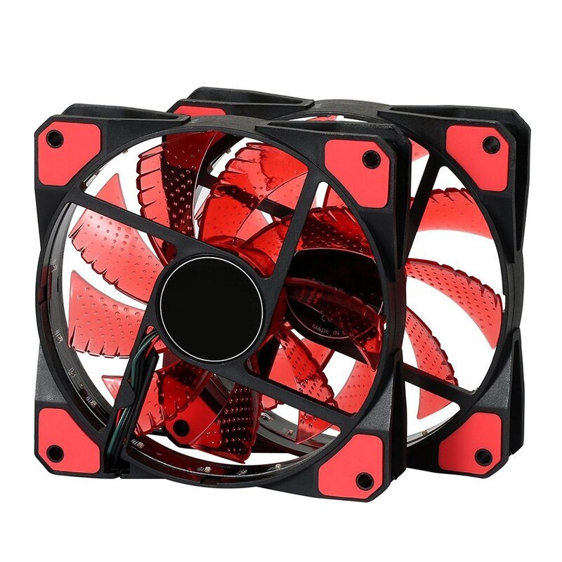 120mm stk datamaskin 16db ultra stillegående 15 lysdioder kabinett vifte heatsink kjøler kjøling m/ anti-vibrasjon gummi ,12cm vifte ,12 vdc 3p ide 4p