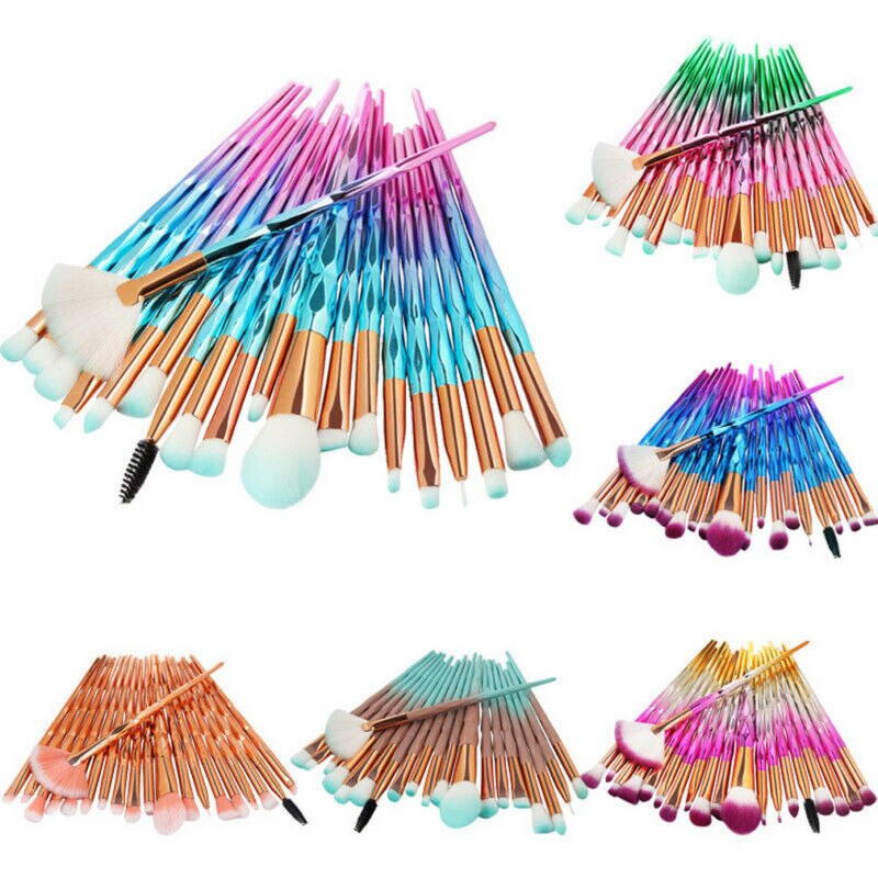 20PCS Unicorn Beauty Makeup Brushes Tool Set Blending Cosmetic Powder Eye Shadow Brush A Full Set of Cosmetic Brush