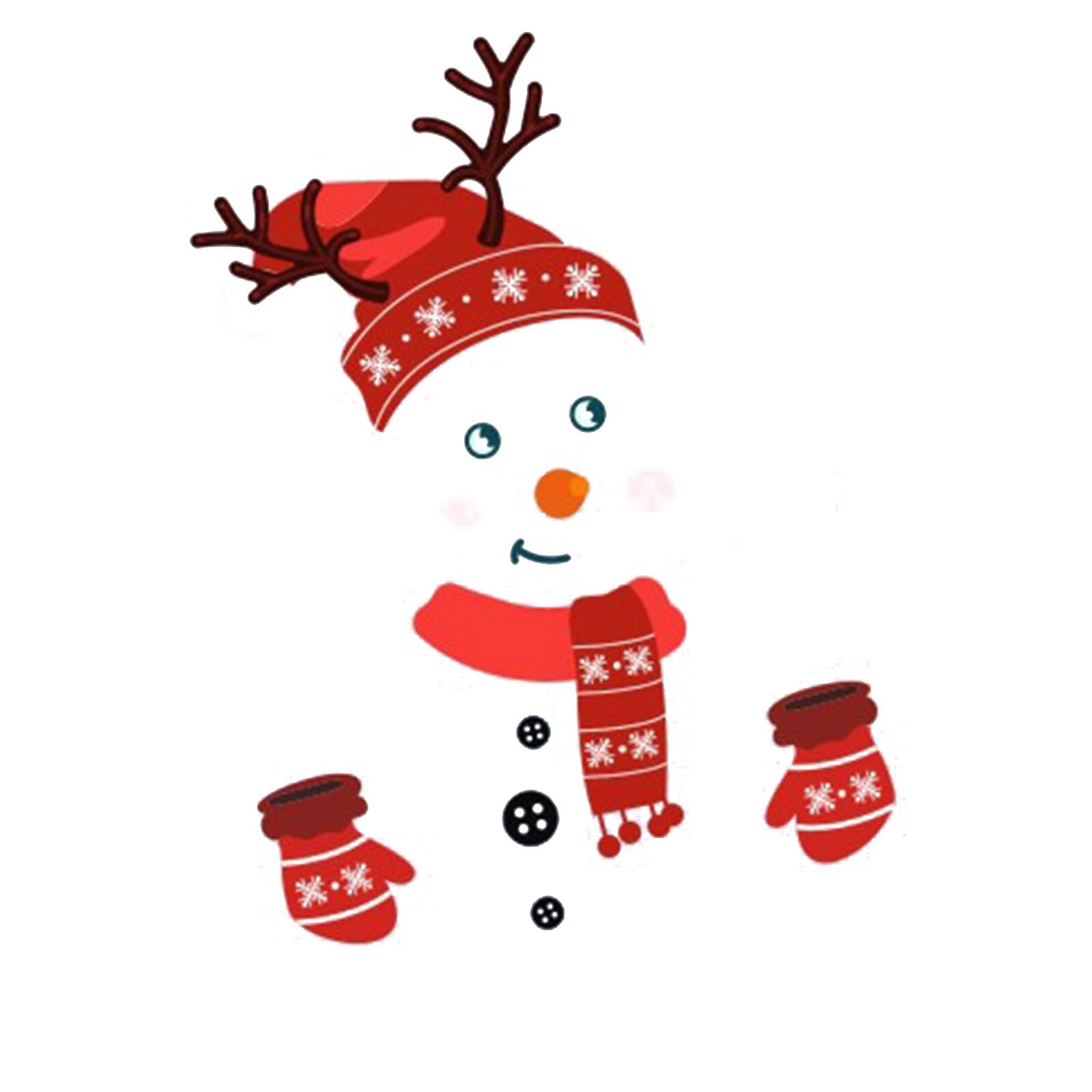 Cartoon Sneeuwpop Koelkastmagneet Behang Diy Kerst Muursticker Koelkast Sticker Home Decoratie Kinderkamer Keuken Sticker