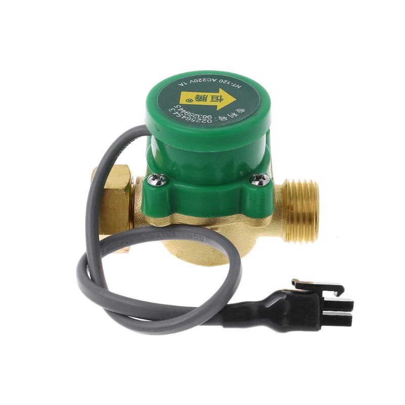 HT-120 Water Pump Flow Switch G1/2 "-1/2" Thread Water Circulation Pump Flow Sensor Switch Cold Water 1.5A