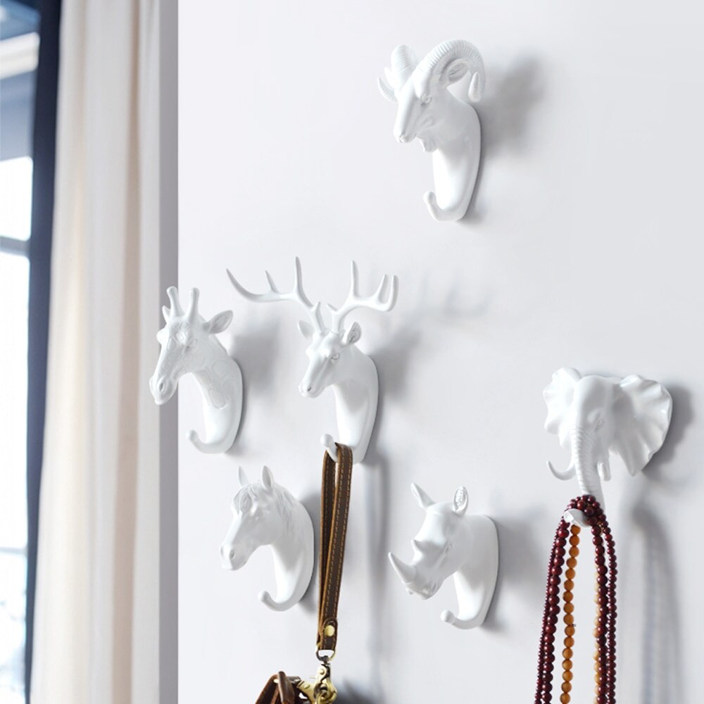 Hanger Keys American Hanging Hook Holder Wall Home Strong Seamless Sticking Hook Decorative Hook Animal Hooks