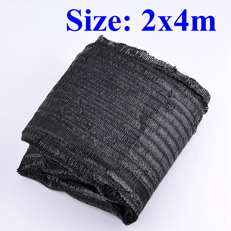 2x4m Hi Anti-UV HDPE Shading Net Balcony Fence Safety Net Shading Net Canopy Sail Succulent Plant Cover Shelter Awning: 2x4m Black