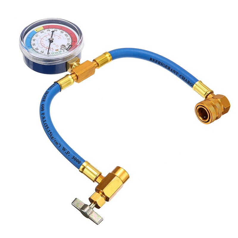 1Pc R134A Car Air Conditioning Refrigerant Recharge Measuring Kit Hose Gas Gauge Auto Replacement Parts