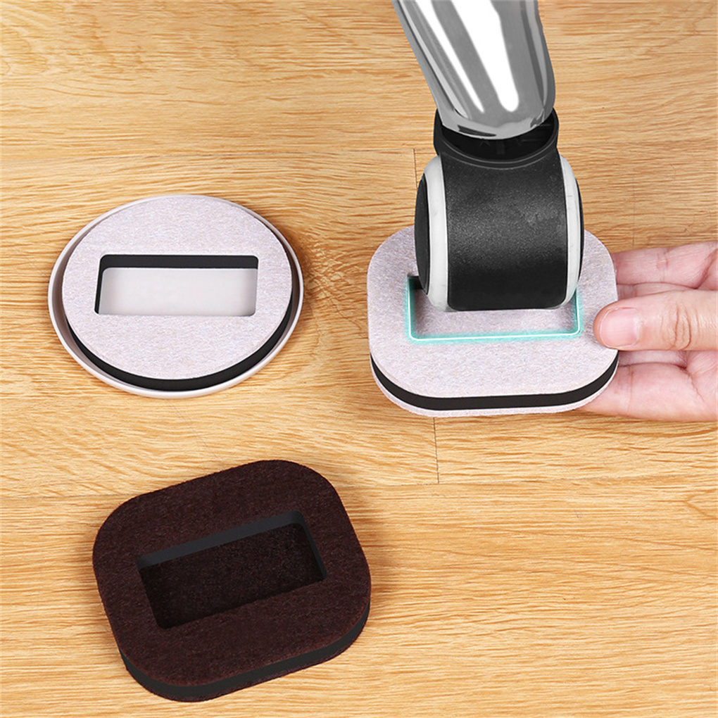 5 stück Möbel Rad Stopper Schreibtisch rollen Nachlauf Griff Pads kratzen-Widerstehen Protektoren Haushalt Liefert Grau