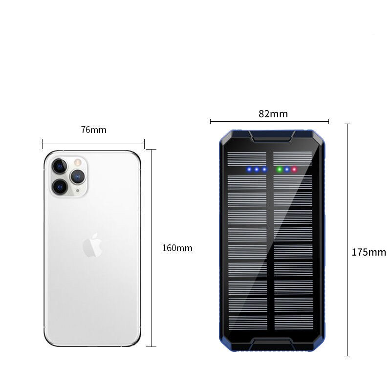 Bateria solar de energia móvel 80,000 ma painel solar bateria externa carregador do telefone móvel portátil para iphone samsung huawei