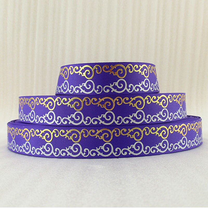 5Yards Bloem Patroon Quilten Linten Handgemaakte Diy Ambachten Haaraccessoires Kinderen Kledingstuk Decoratie Benodigdheden: Purple