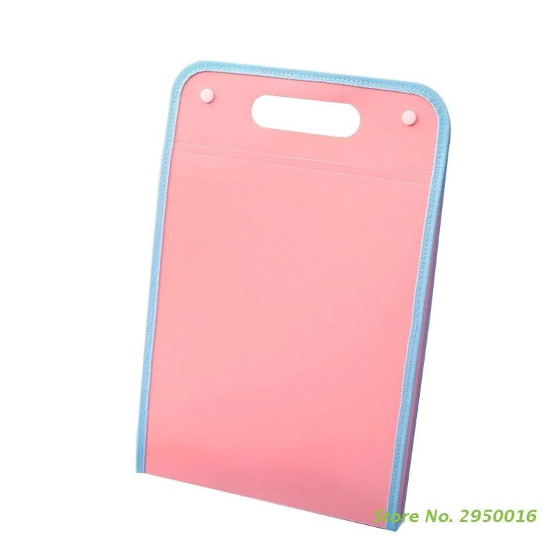 A4 13 Pocket Expanding File Folder Organizer with Dividers Letter Size Expandable Accordion Document Bag Business Briefcase: Pink B