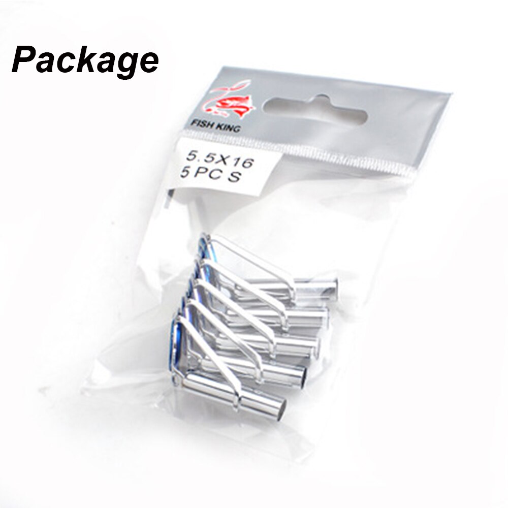 5Pcs 1-9# Oval Eye Ceramic Ring Fishing Rod Guide O Ring Stainless Steel Tip Repair Kit Tackle Box Parts Circle fish Accessories