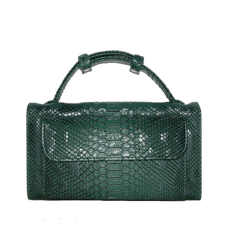 neue Stil Europa Und Amerika extra große Nein. Schlangenhaut Schulter FRAUEN Tasche: dunkel grün