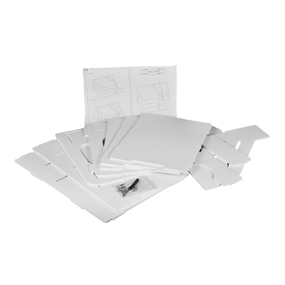 Boek Tijdschrift Houder Desk Organizer Briefpapier Opslag Stand Plank Rack Desktop Bestand Rek Opslag Artefact multi-layer