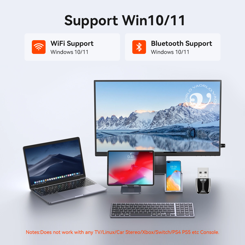 AX900 WIFI6 USB-Adapter 2-in-1 Bluetooth 5.4 Dualband 2,4 G und 5 GHz 900 Mbit/s WiFi 6 802.11AX Hochgeschwindigkeits-Mini-WLAN-Netzwerkkarte Empfänger-Dongle für PC-Laptop Sieg 10/11 Treiber kostenlos