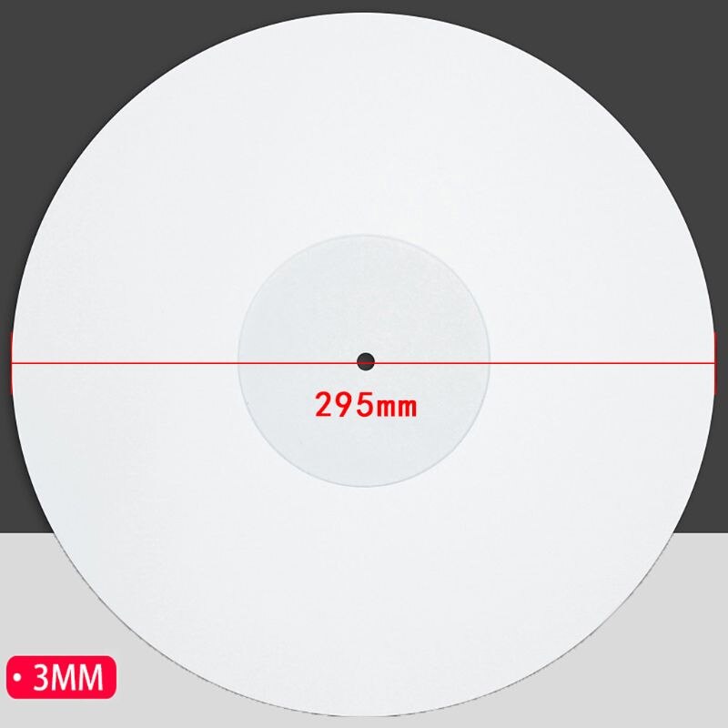 Acrylic Record Pad Anti-static LP Vinyl Mat Slipmat for Turntable Phonograph Accessories 12 Inch 3MM Cassette Tape Drive Belt As: white