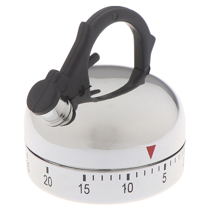 60 Minute Kitchen Timer Alarm Mechanical Teapot Shaped Timer Clock Counting Tools