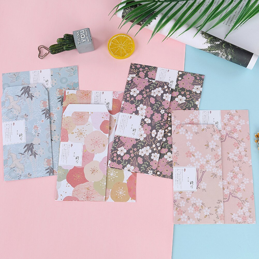 45pcs/5 Sets A5 Flower Printing Letter Paper Envelope Kit Cute Style Writing Note Paper Stationery Supplies Random Style