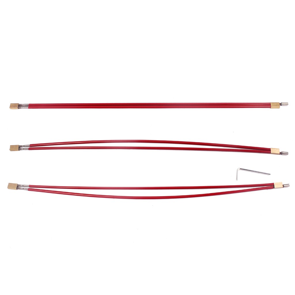 Double tige de guitare basse rouge, réglage à 2 voies avec une longueur de 610mm