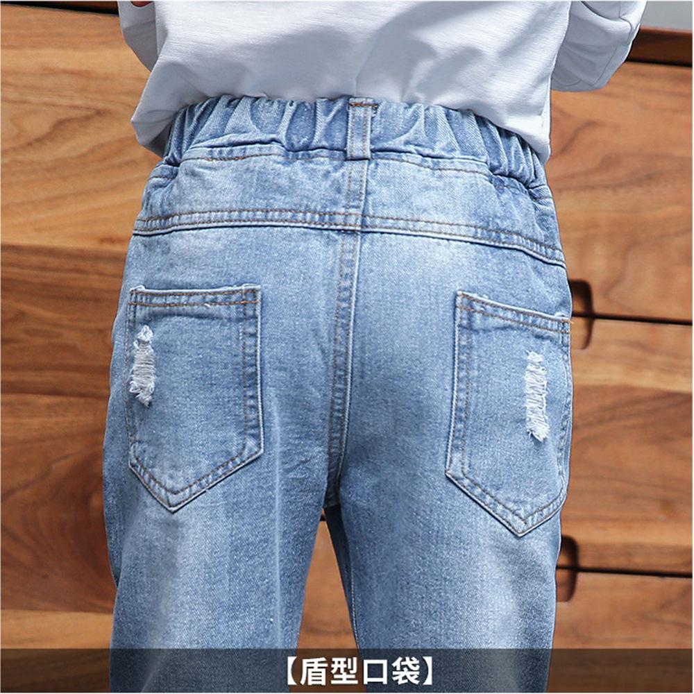 Automne printemps enfants jean pantalon enfants vêtements garçon Denim enfant en bas âge pantalon ample fille adolescents déchiré jean vêtements 6-14 ans