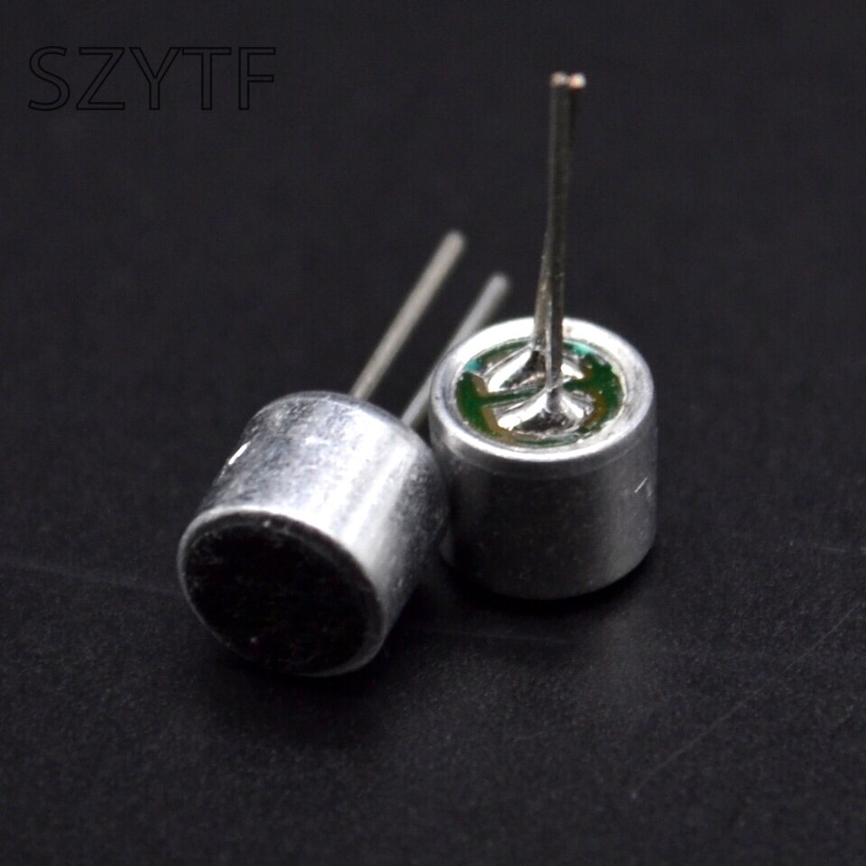 Condensador de micrófono electreto, 6x5mm, 52DB con 2 pines, 20 unids/bolsa