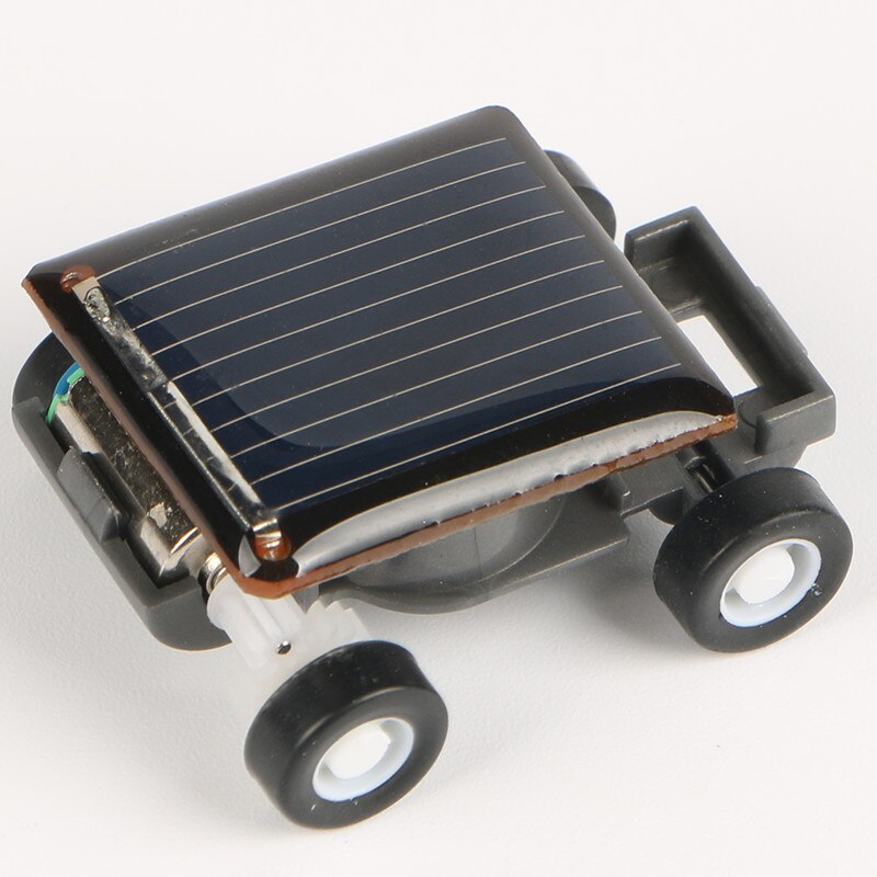 Strange Black Smallest Mini Solar Powered Car Model Solar Toys Kit Gadgets Educational Baby Kids Toys for Children