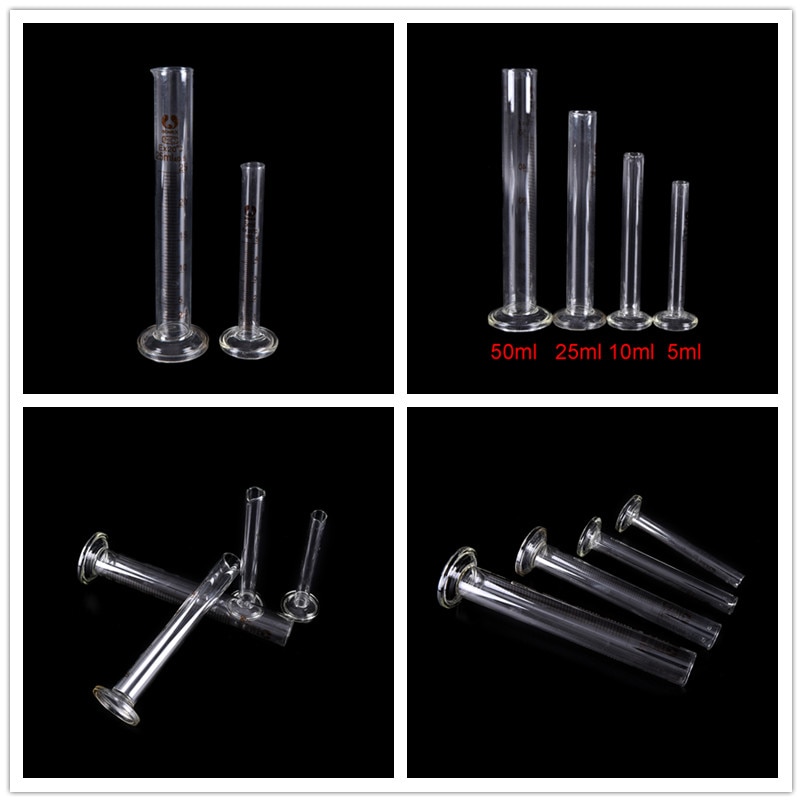 5 Ml Afgestudeerd Glazen Meten Cilinder Chemie Laboratorium Meten