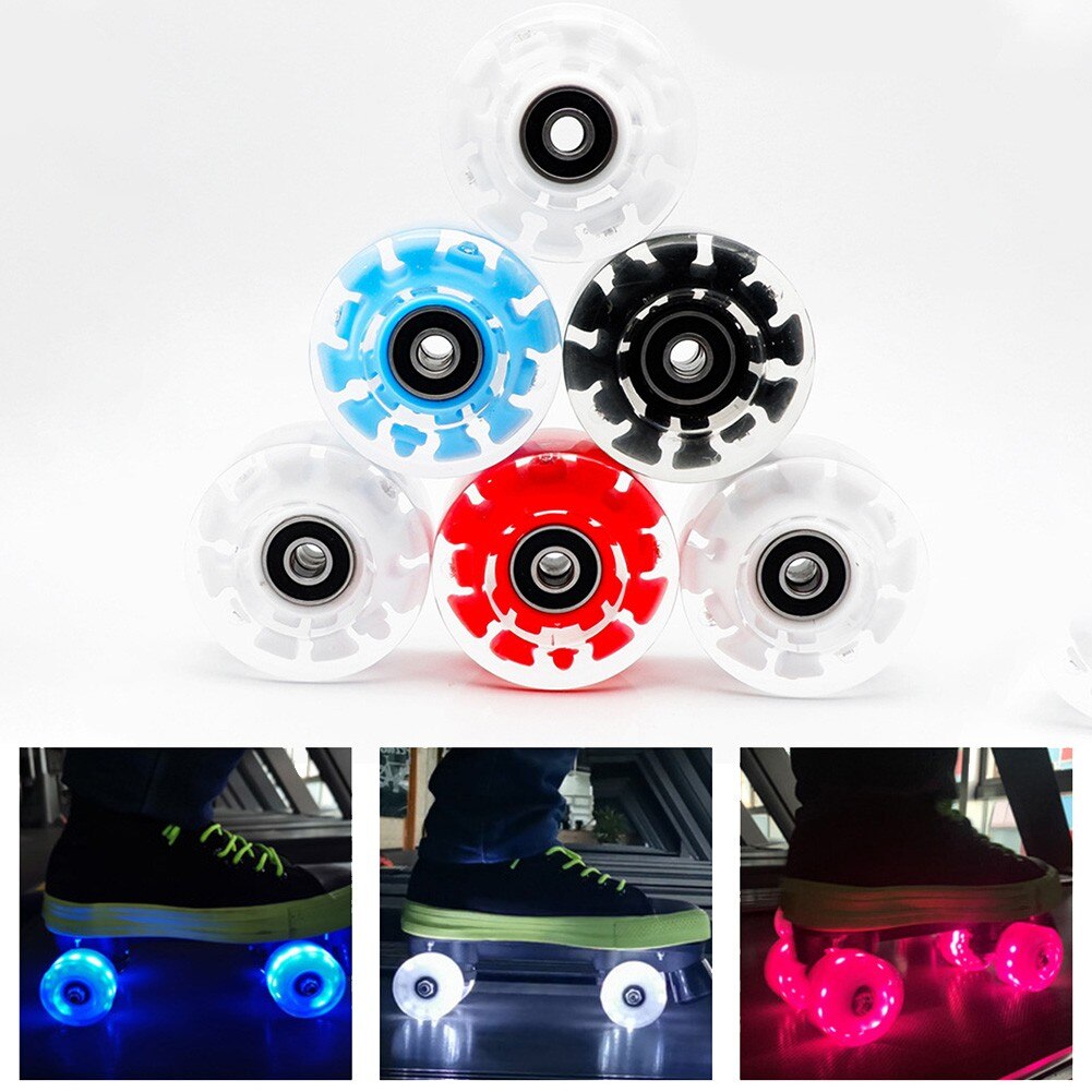 Double Row SKATEBOARD Four Wheels Wheel Luminous Wheels PU Flash Wheels