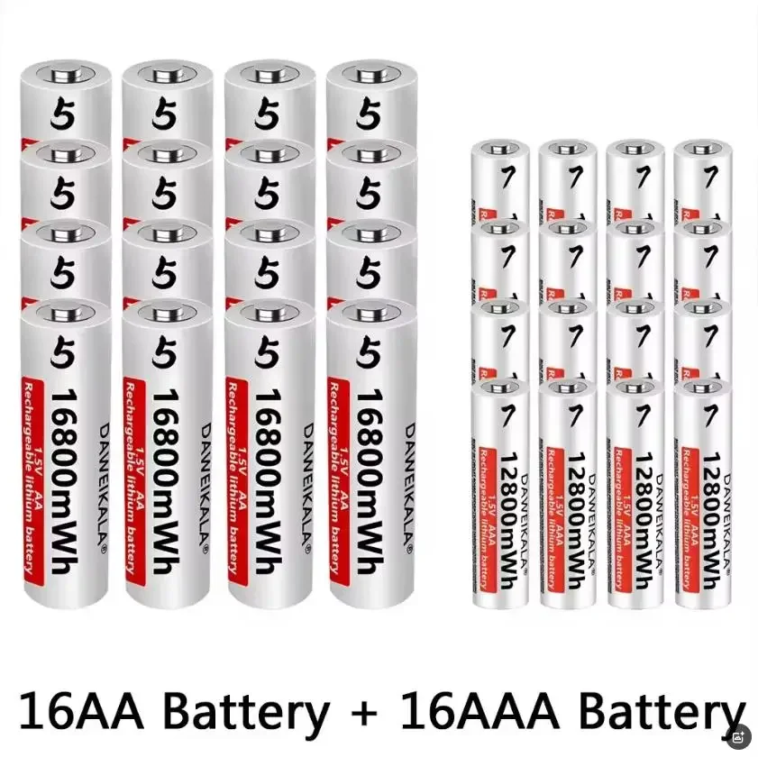AA AAA rechargeable battery 1.5V lithium-ion battery remote For Mouse Flashlight Fan Game Machine electric toy battery
