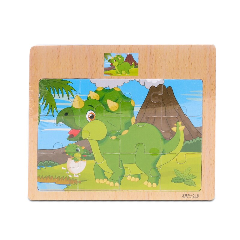 Baby Jigsaw Puzzles Wooden Board Jigsaw Toy Children 1-5 Years Old Cartoon Animal &Traffic Cognitive Early Education Puzzle Toys: Unicorn Dinosaur