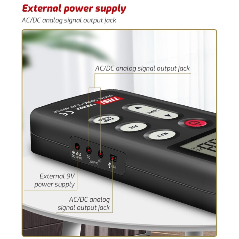 Portable Digital Sound Level Meter Noise Meter 40~130dB Audio Volume Decibel Measuring Monitor TA8152A