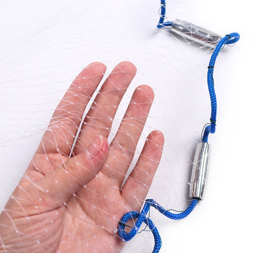 Easy throw Cast Net Diameter 2.4M-7.2M American Style Fishing Net Small Mesh Outdoor Sports Fish Trap Network