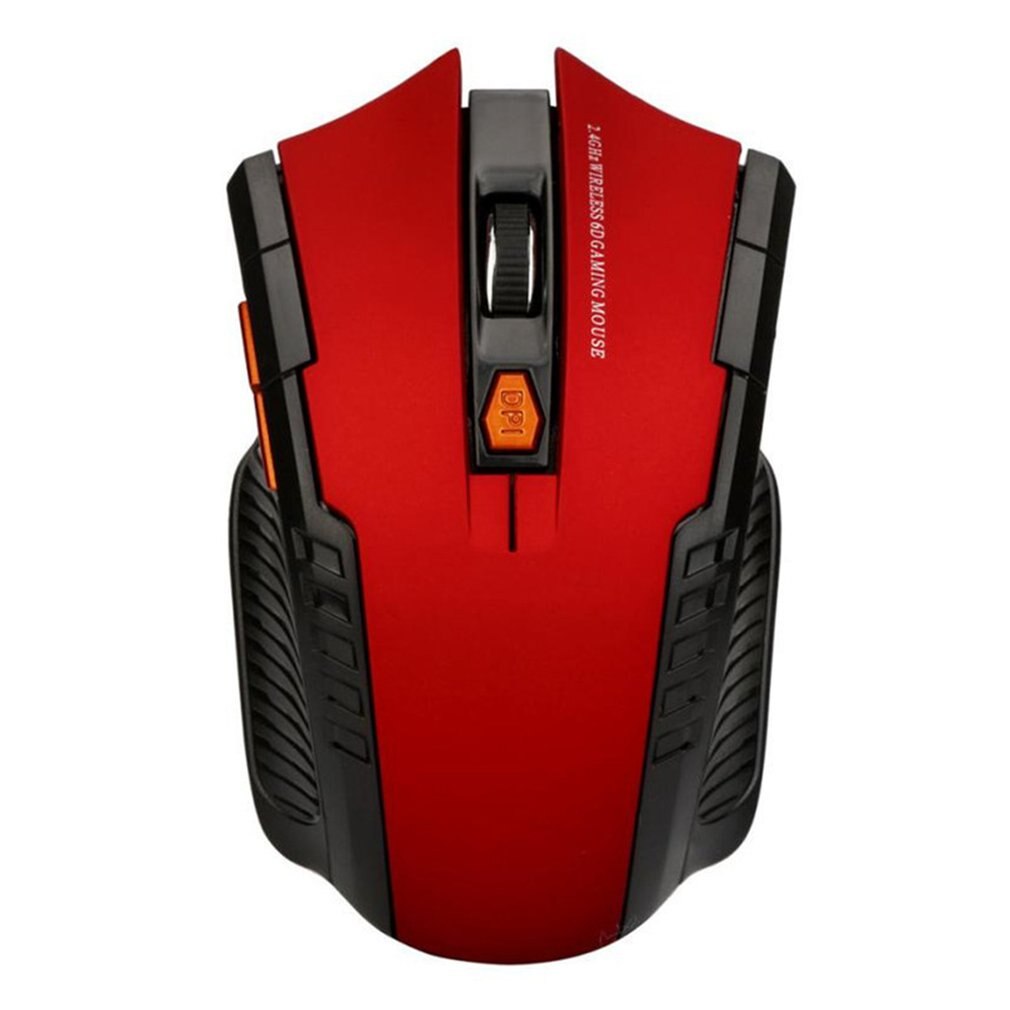 2,4 GHz Drahtlose Mäbenutzen Mit USB Empfänger Gamer 1000dpi-1200dpi-1600dpi Maus Für Computer PC Laptop: rot