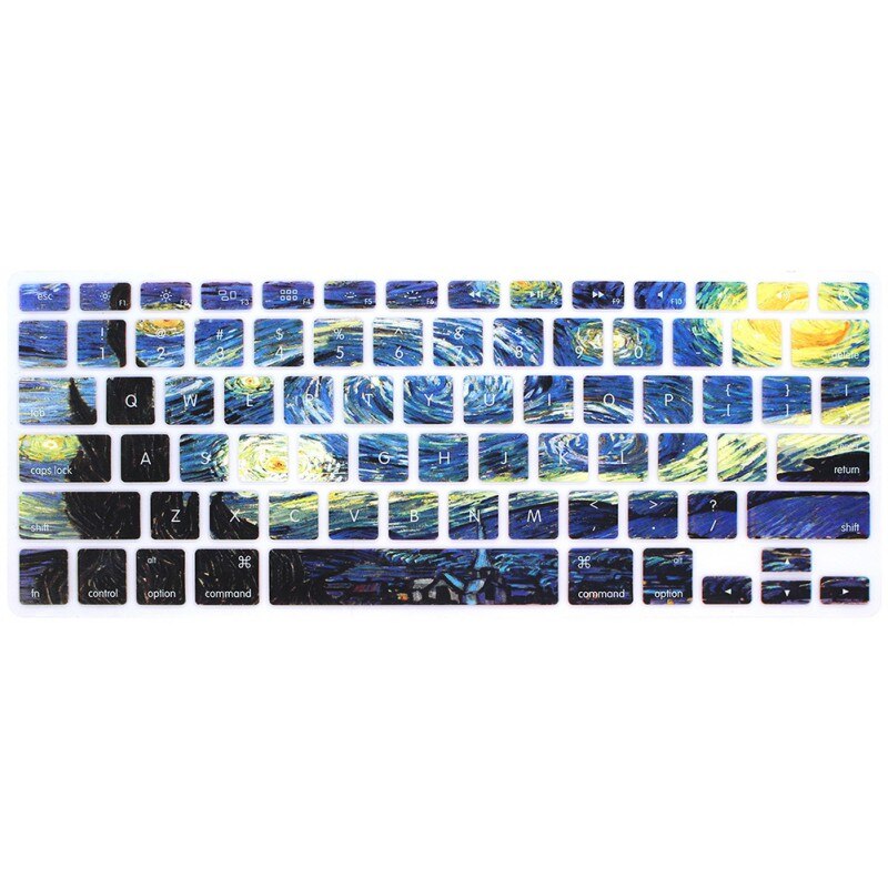Newes Silicone Keyboard Cover Skin for MacBook Air 13,MacBook Pro 13/15/17 Pro Starry Night/Wave/Leopard: Brown