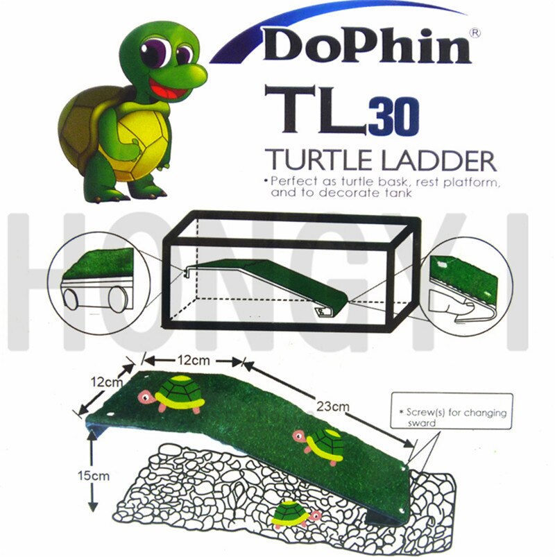 Hongyiaquarium schildpad zonneplatform ornamenten acuarios klauteren acryl plaat aquarium decoratie aquarium accessoires s/m/l