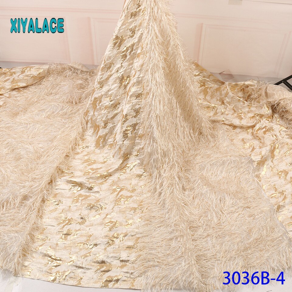 Burnt orange african lace fabric wedding lace fabric 5yards brocade fabric for nigeran jacquard lace YA3036B-2