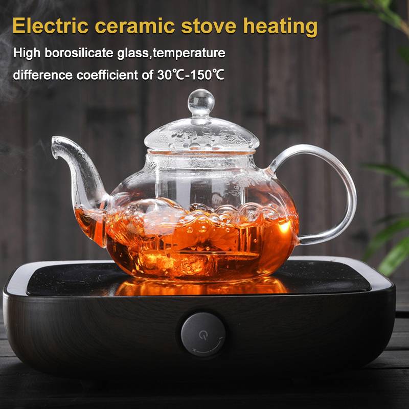 Heat-resistant Glass Teapot Glass Teacup Flower Tea Pot With Infuser Tea Kettles Kung Fu Tea Set Teapots For Brewin Flower Tea