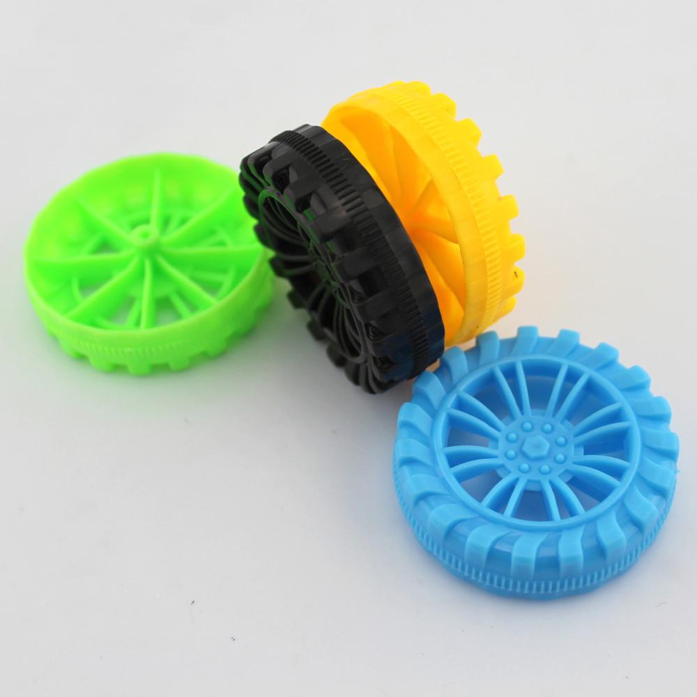 2*45 Mm Smalle Plastic Wielen Diy Model Handgemaakte Speelgoed Wielen Fun Diy Materiaal Accessoires