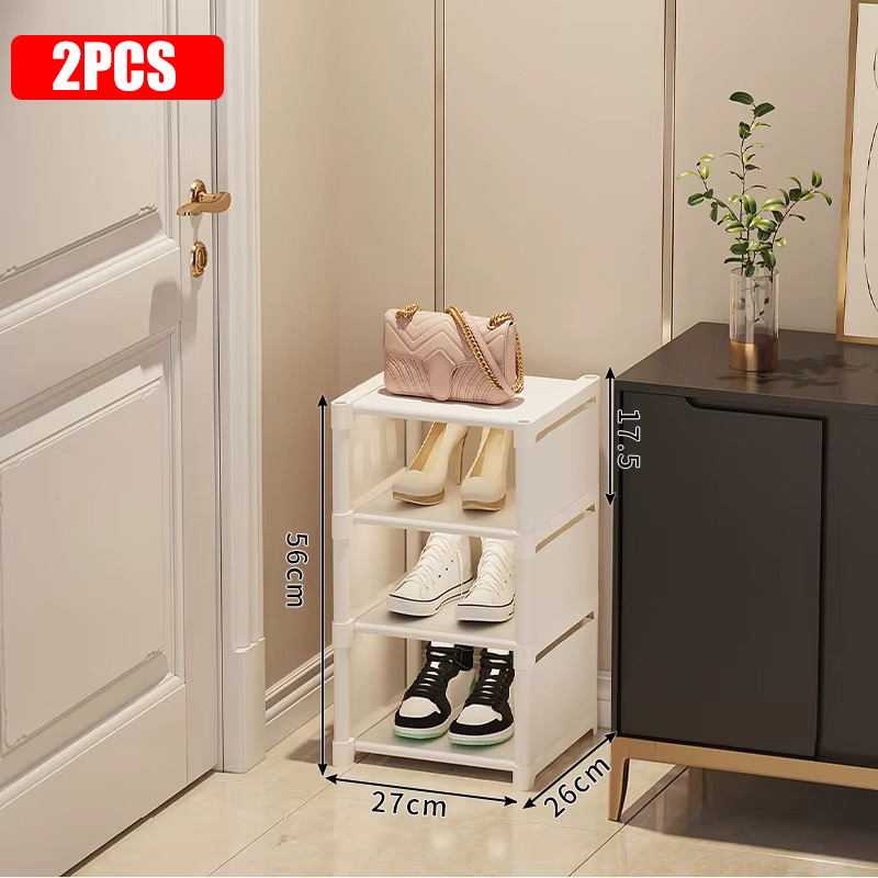 Mehrere Schichten, Schuh-Organizer, Verwendung ein der Tür, Schuhregal-Organizer, Vliesstoff-Gestell, stapelbares Regal, verstellbar, platzsparend