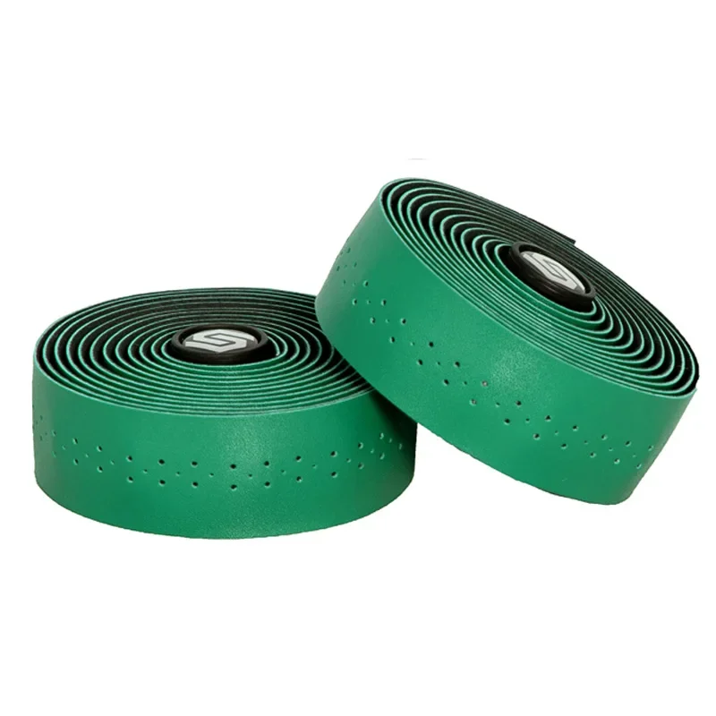 Vintage Perforated Bicycle Handlebar Straps Leather Shock Absorbing Anti-slip Comfort Extended Road Bike Handlebar Straps