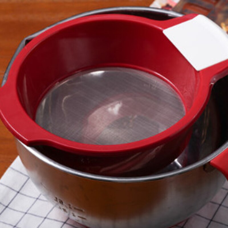 Meel Filter Zeef Ultra-Fijne Bakken Tools Handbediende Roestvrijstalen Screen Plastic Schraper Meel Zeef