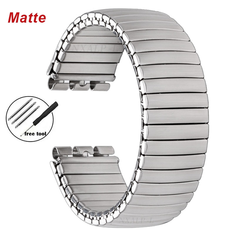 Bracelet en métal élastique pour montre SWATCH, bracelet de montre en acier inoxydable 256, accessoires de bracelet polis, 6 000 commandes, 17mm, 20mm: Or