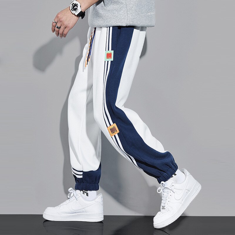 Splicing Hit Kleur Sport Broek Mannen Losse 2022 Verdikte Casual Broek Basketbal Training Joggingbroek Mannen Jogger Broek