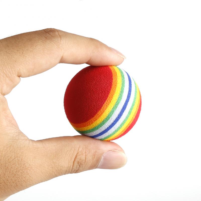 20 pièces 38/42mm EVA mousse doux arc-en-ciel balles Mini Golf balançoire balles d'entraînement éponge Golf arc-en-ciel couleur intérieur pratique aides balle